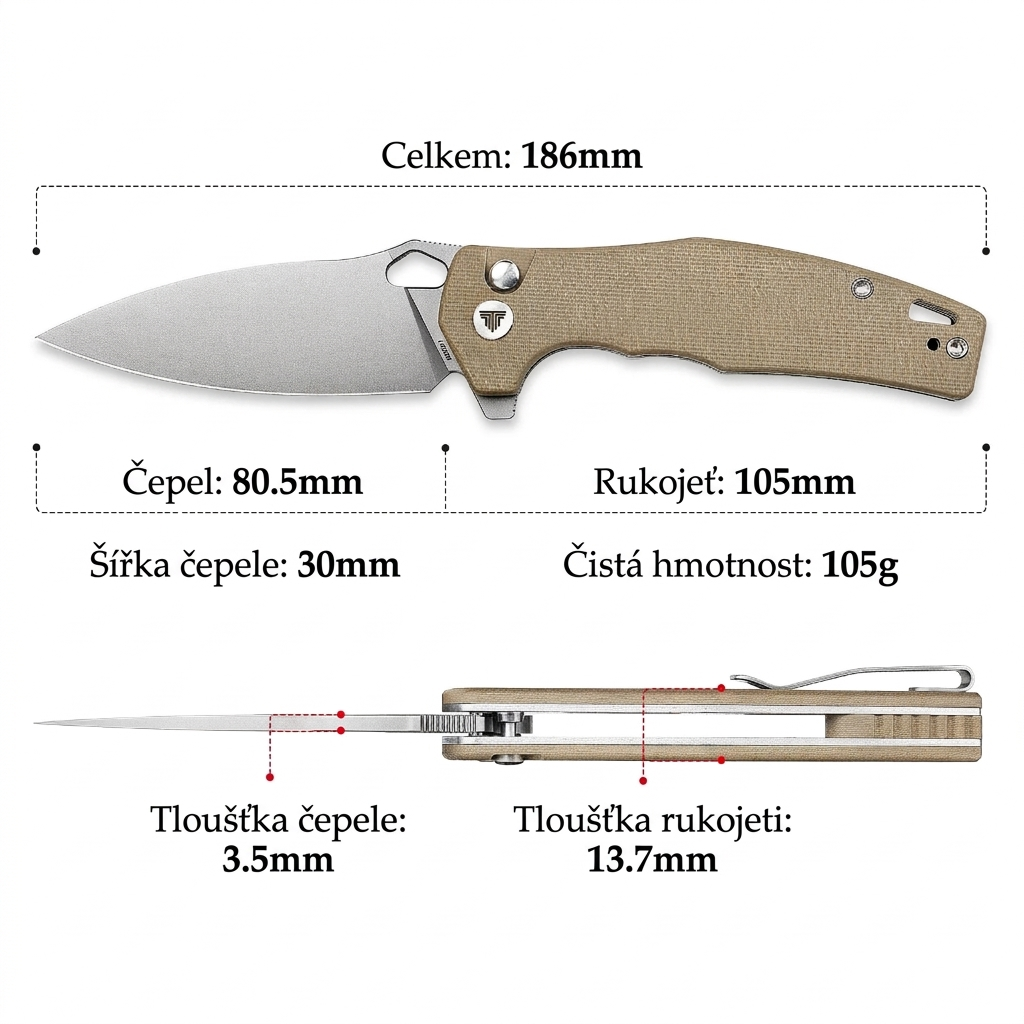 Zavírací nůž TRIVISA Corvus 03N, 033